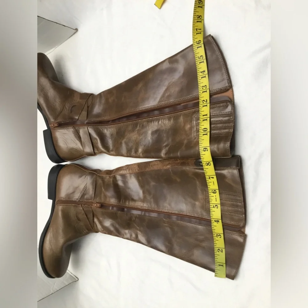 Matisse Brown Over the Knee Boots with Distressed Leather